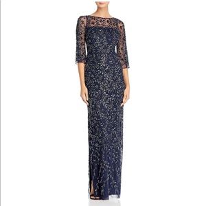 Aidan Mattox - Embellished Three-Quarter-Sleeve Gown | SIZE 2
